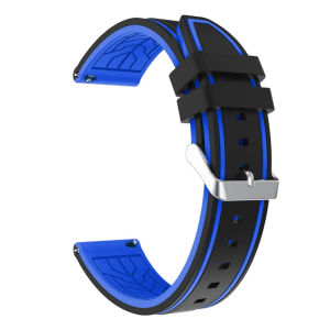 zhangeer New Fashion Quick Release Two-color Soft Silicone Strap 20mm 22mm 24mm 26mm Waterproof Men and Women Universal Texture pin buckle Rubber Wristwatch band watch accessories with tools dropshipping