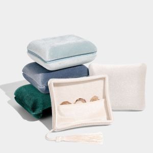 NOVELLEO Rings Necklace Jewelry Packing Bag Bracelet Earrings Tassels Earrings Storage Case Simple Large Capacity Square Jewelry Box Travel