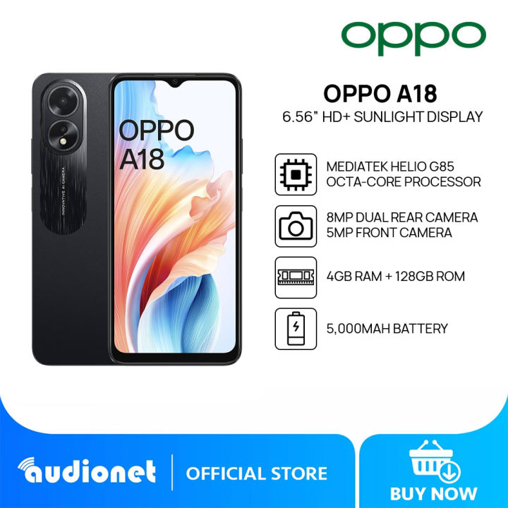 Oppo A18 Smartphone | 4GB+128GB | MediaTek Helio G85 | 6.56” HD+ ...