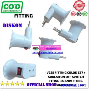 V225 ORI RUMAH LAMPU COLOK LISTRIK SAKLAR ON OF OFF FITTING E27 SWITCH FITING LAMPU TIDUR BOHLAM LED
