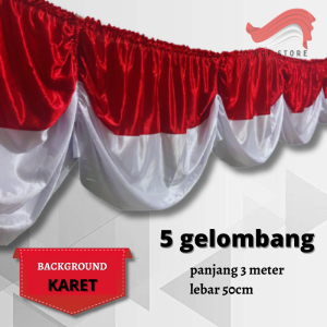 BENDERA BACKGROUND KARET MERAH PUTIH