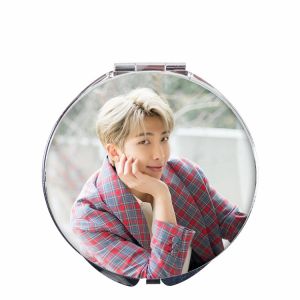 Murah Banget - Cermin Bulat Karakter Artis Korea / Cermin Mini Travelling / Kaca Cermin Portable / Cermin Makeup Bentuk Bulat