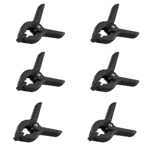 Heavy Duty Spring Clamps Clip 4.5inch for Muslin/Paper Photo Studio Backdrops Background-6 Pack(Black)