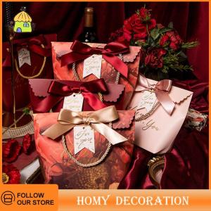 🎄【Special price】🎄Shao กล่องขนมทรงสามเหลี่ยมแนวยุโรปสำหรับงานแต่งงานกล่องขนมคุณภาพสูงแบบพกพาสำหรับงานแต่งงาน