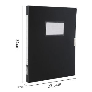 FOUNDTWO Xanh dương đen Bìa hồ sơ A4 Dày Nhựa PP Hộp đựng giấy Máy tính để bàn Chống bụi Hộp đựng tài liệu Văn phòng
