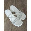 Dép nữ cao gót - đế PU cao 6 phân - quai xoàn chéo - ( MS.13) DéP Shoes GiàY Jean. 