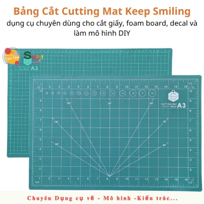 [Tâm Tâm - Sugi Art ] Bảng Cắt Cutting Mat A3 Keep Smiling Dày 3mm – Thảm Cắt Mô Hình DIY Handmade