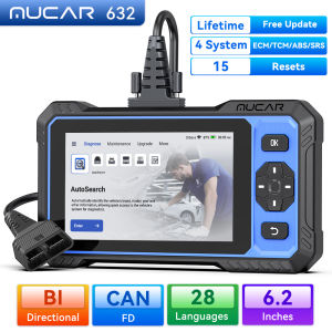 Thinkcar MUCAR 632 CANFD Car Diagnostic Tool 15 RESET Bi-Directional Control Obd2 Code Reader 4 Systems ECM TCM ABS SRS Automotive Tools
