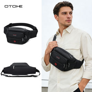OTOHE Fashion Waist Bag Chest Bag Waterproof Sports Bag Large Capacity Casual Bag Messenger Bag Outdoor Fitness Bag Travel Bag Business Bag
