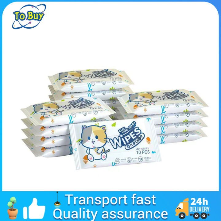10 Baby Wipes Mini Wipes Easy To Carry For Baby Sterilizing Wipes For