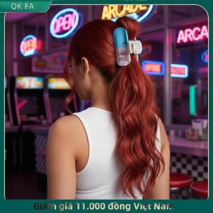 QK FA ✨ 1pcs phim hoạt hình phía sau của đầu tóc đuôi ngựa nửa Tie tóc cao cấp cá mập Clip màu chặn Thuốc trái tim y tế loạt lấy Clip