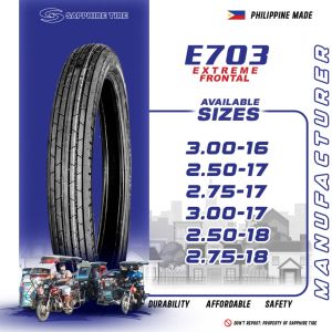 SAPPHIRE TIRE E703 EXTREME FRONTAL - HEAVY DUTY/TRICYCLE "TIRE SIZE 161718" (BARAKO TMX YTX CT150 SUPREMO)