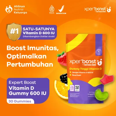 Expert Boost - Gummy Vitamin D 600 IU | Vitamin D Anak dan Dewasa | Paket 30 Hari