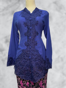 kebaya encim moderen bordir polos senada bahan katun mikro premium