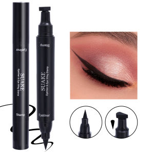 2 in1 Stamp Liquid Eyeliner Pencil Waterproof Lasting Fast Dry Double-ended Black Seal Eye Liner Pen