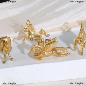 [COD] Man YingLie Stainless Steel Unicorn Tiger Horse Pendant For DIY Personalized Animal Necklace Bracelet Charms Jewelry Making Accessories