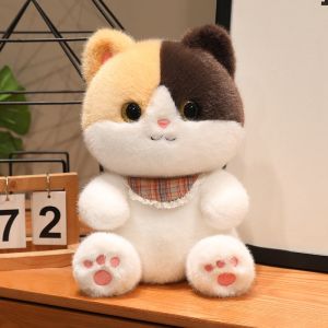 Beautiful Frill Bib Kitten Plush Toys Cozy Fluffy Cartoon Kitten Doll Keychain Bags Hanging Decor Lovely Gift To Girlfriend