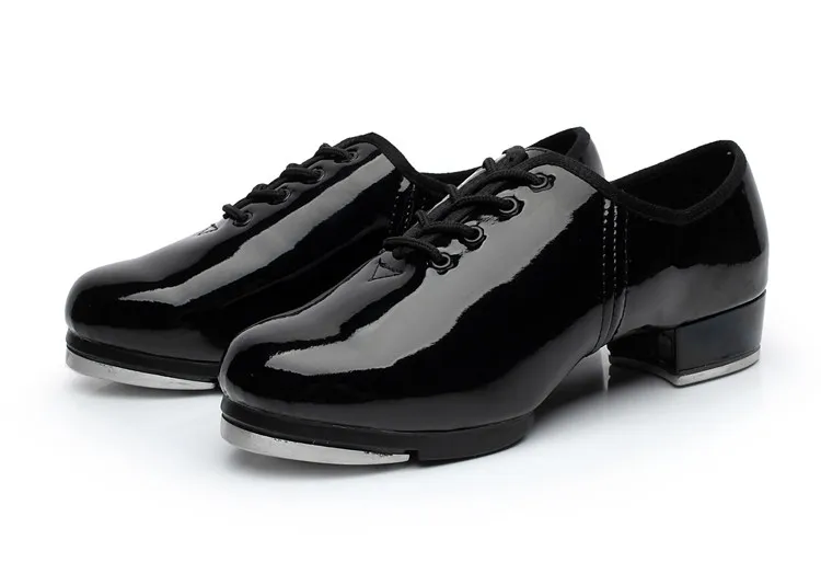 Classic PU Leather Clogging Tap Shoes For Men And Women Lace Up