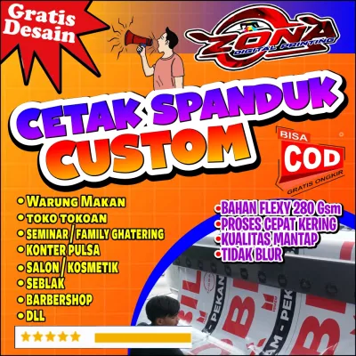 Cetak Spanduk Banner Bebas Request kastem untuk jualan apa aja Desain suka suka Gratis ongkir Bisa COD