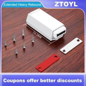 【ZTOYL】 Magnetic Door Catches Heavy Duty Push To Open Cabinet Catch For Hidden Door Handle Replacement Magnets Cabinet Latch