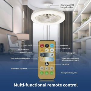 ACB LUCKY STAR 3in1 360 °Ceiling Fan With Light Bedroom Ceilingfan With Lamp