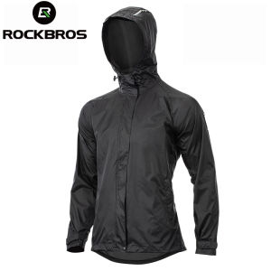 【Giao hàng địa phương】ROCKBROS Áo Khoác Không Thấm Nước Đạp Xe Áo Mưa Có Mũ Phản Quang Thoáng Khí Cho Nam Ngoài Trời Không Thấm Nước Thể Thao Áo Gió