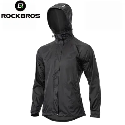 ROCKBROS Cycling Raincoat for Men Jacket & Pants Motorcycle raincoat suit Waterproof Windbreaker Reflective Hooded Outdoor Raincoat set