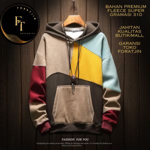 Foratjin-  Jaket Sweater Hoodie Uniq Edisi Terbatas Motif Puzzle [ Kualitas SUPER ]