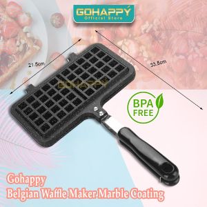 Waffle Belgian Marble Coating Cetakan Croffle Cetakan Waffle kotak High Quality