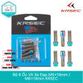 Bộ 6 Ốc Vít Xe Đạp KRSEC M5x18mm / M6x18mm – Thép Không Gỉ Mạ Titanium, Nhiều Màu. 