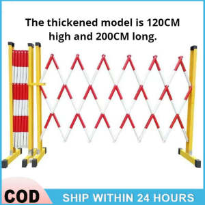 Fiberglass guardrail safety protection warning isolation folding telescopic pipe type power safety construction fence road control fence