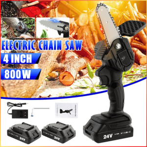 NO LIMIT Gergaji Mesin Mini Pemotong Kayu Portable Senso Cordless Chainsaw 21V 4 Inch 800W D2605