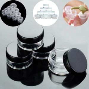 DORISNA 10/20g Empty Plastic Cosmetic Jar Transparent Sample Bottles Eyeshadow Cream Lip Balm Container