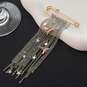 THANKSKY dây chuyền chim bồ câu hòa bình Trâm cài tua dài Chim Ngôi sao năm cánh Kim buộc cổ áo Kẹp siết eo Quá phóng đại Chuỗi nhiều lớp Phụ Kiện Trang Phục