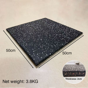 Premium Home Gym Rubber Flooring 50x50cm Interlocking Tiles Soundproof & Vibration Dampening Mat for Workout Fitness