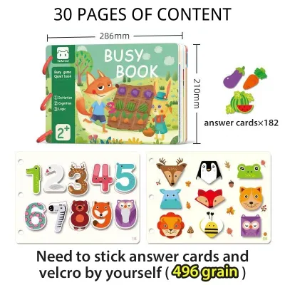NIKO Busy Books for Toddlers Quite Book Early Educational Learning Toy Activity Book for Kids Gifts