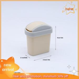 huhe ถังขยะฝาพับขนาดเล็ก1ชิ้นโมเดลของเล่นขนาดเล็กบ้านตุ๊กตาจำลองถังขยะขนาดเล็ก