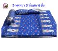 ที่นอน ที่นอนปิคนิค ราคาถูก ขนาด5ฟุต หนา3นิ้ว เซ็ต4ชิ้น นุ่มสบาย นอนได้2คน ที่นอนถอดซักได้. 
