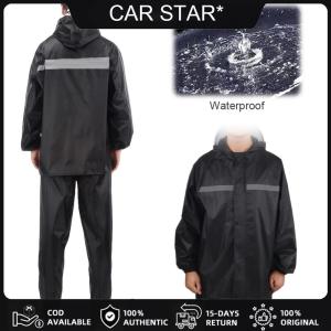 COD [จัดส่งฟรี] กางเกงแจ็คเก็ตฝนสูทพร้อมเสื้อคลุมกันฝน