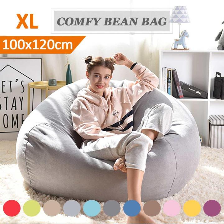 Fityle Large Classic Lazy Beanbag Chair Sofa Cover without Filler