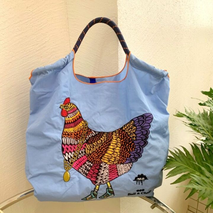 Ball Chain Japanese Minori Environmentalfriendly Cloth Bag Embroider