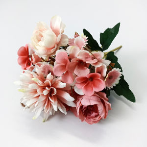 Tanaman Hias Artificial Hydrangea Tangkai Dekorasi Ruangan Buket Bunga Ornamen Plastik COD PBP154