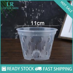LF Wholesale✨Flash Sale ✨ 1Pc Flowerpot Garden Planter Drainage Pots with Holes Transparent Orchid Baskets Plastic Breathable Flower Pots Accessories