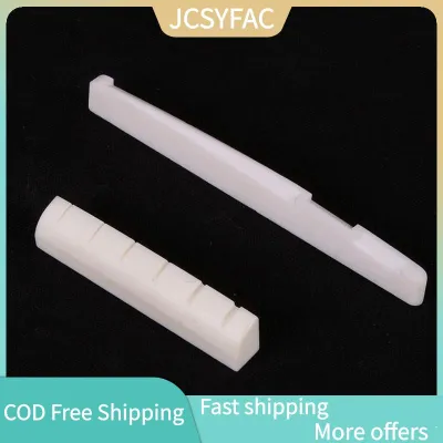 JCSYFAC JCSYFAC YINGRAN Ivory bridge saddle and slotted nut suitable for 6-string acoustic guitar