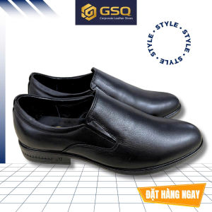Giày Tây Nam Công Sở Không Dây Da Thật 100% mềm mại đế cao su có khâu D34