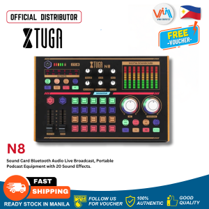 XTUGA N8 Mobile Phone Sound Card Mixer Set Audio Mixer For Live Stream Podcast Equipment Bundle Soundcards
