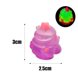 ตุ๊กตาเรซิ่นตั้งโต๊ะเรืองแสงสำหรับต้นคริสต์มาสการตกแต่ง DIY ของเล่นขนาดเล็กสำหรับเด็กสวนบ้านภูมิทัศน์ขนาดเล็ก