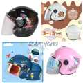 Kids Children Motorcycle Helmet Open Face Helmet With Visor Topi Motor Keledar Kanak Kanak Topi Motosikal Budak 儿童小孩头盔 (4-14years). 