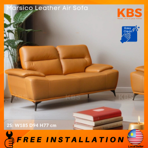 (FREE Installation+Shipping) KBS Marsico 6FT 2Seater Fabric Leather Air Sofa / Water Repellent Fabric / Cat Friendly / Modern Minimalist style / Large Size / Full Fabric Sofa / 2S: W185 D94 H77 cm