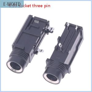 【E-WOITD】 2PCS 6.35mm Audio Jack 3Pin Stereo Audio Socket Microphone Welding Line